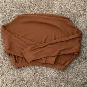 Fashion Nova off the shoulder sweater crop top